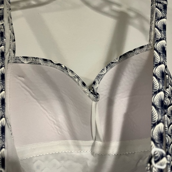 Bond-Eye Navy White Print One Piece Swimsuit Adjustable Strap 10 - Picture 5 of 7